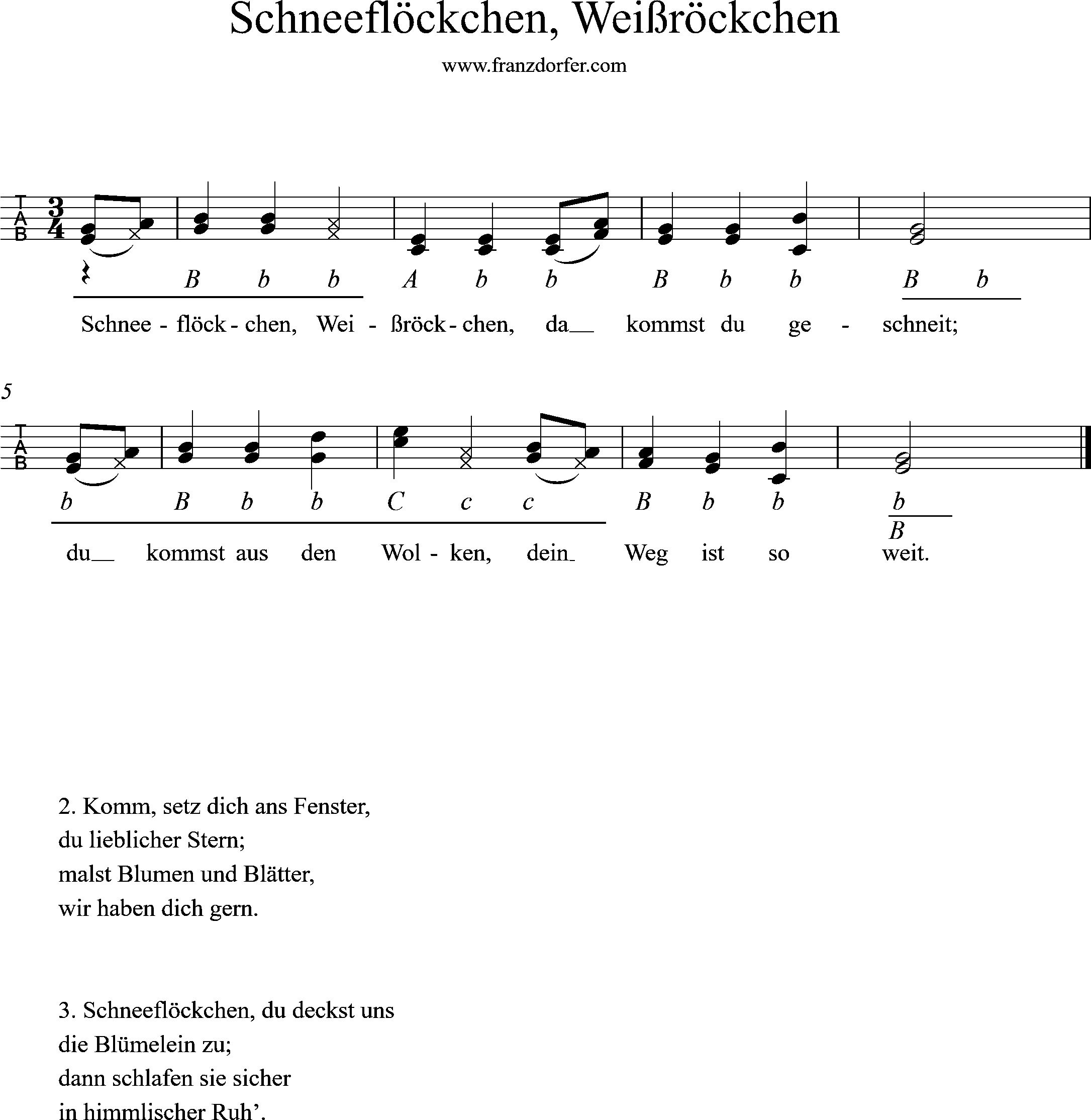 steirische lernen, Weihnachtslieder -Schneeflöckchen,schluss 2stimmig 